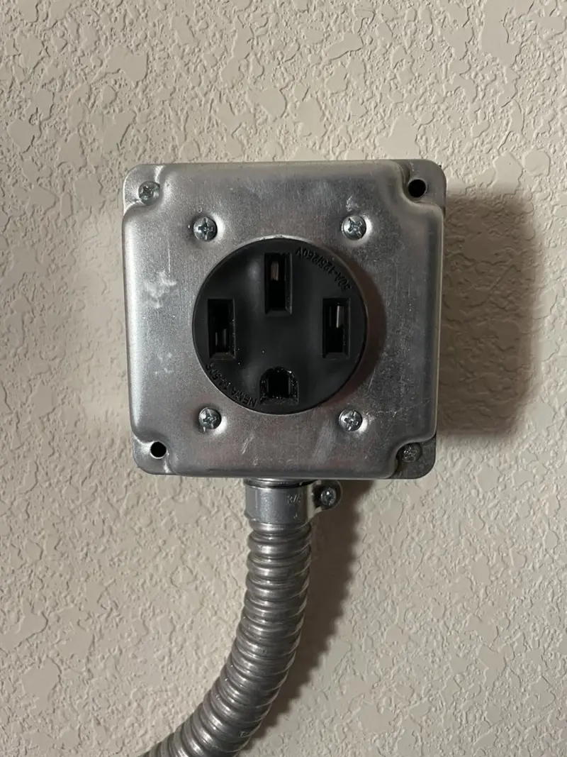 NEMA 14-50 outlet installed for Electrical Panel Upgrade in Wiggins